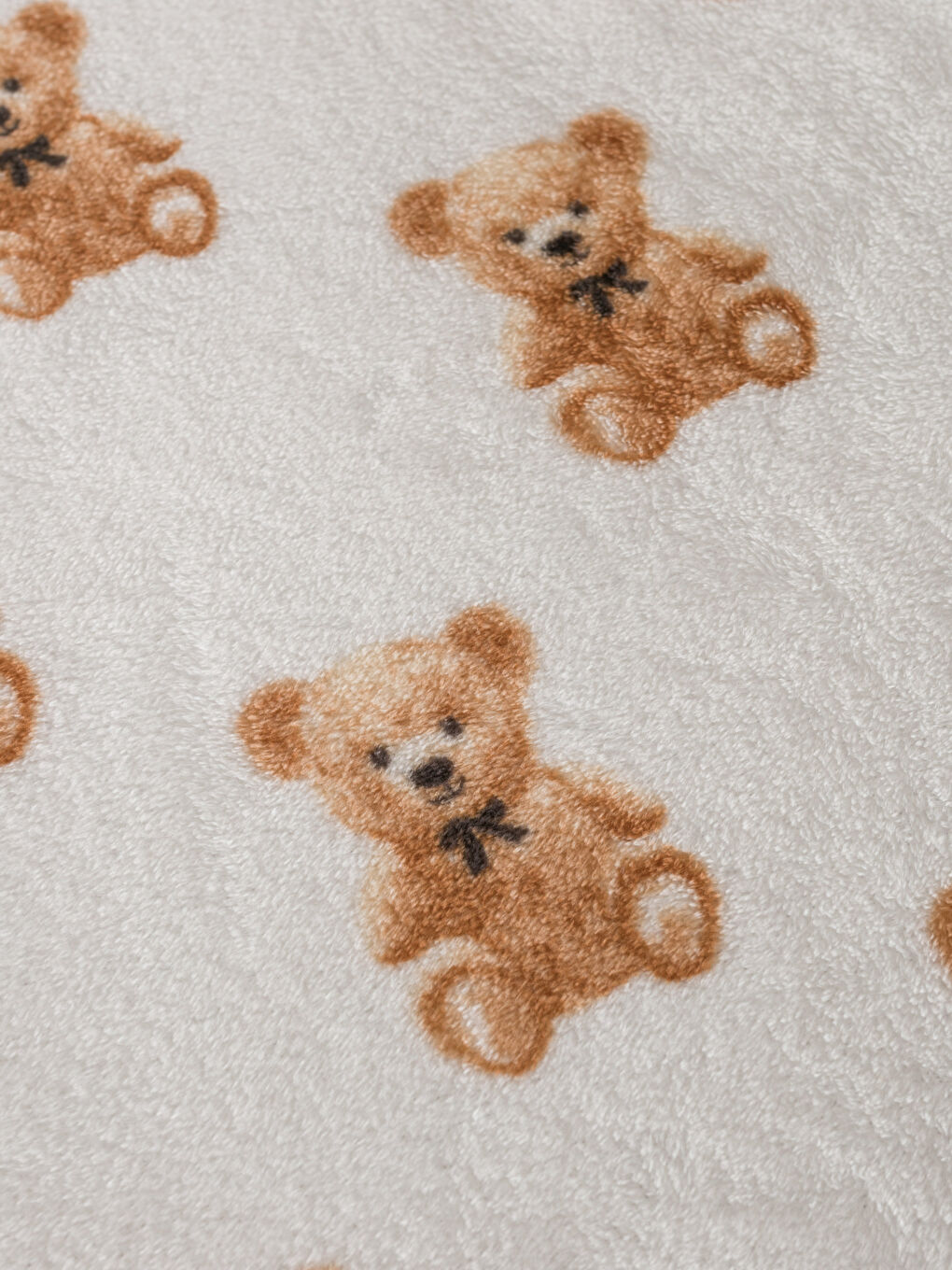 Karışık Ayı Teddy Baskılı Tek Kişilik Battaniye 150x220 cm-2