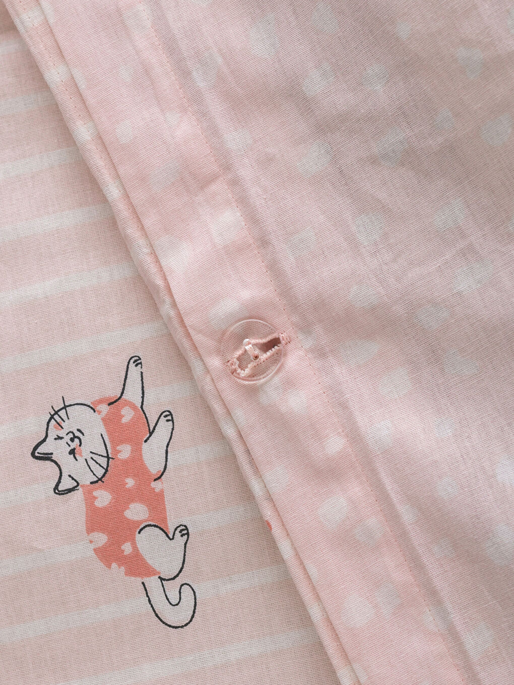 Karışık Kedi Baskılı Pamuklu Tek Kişilik Nevresim Seti-6