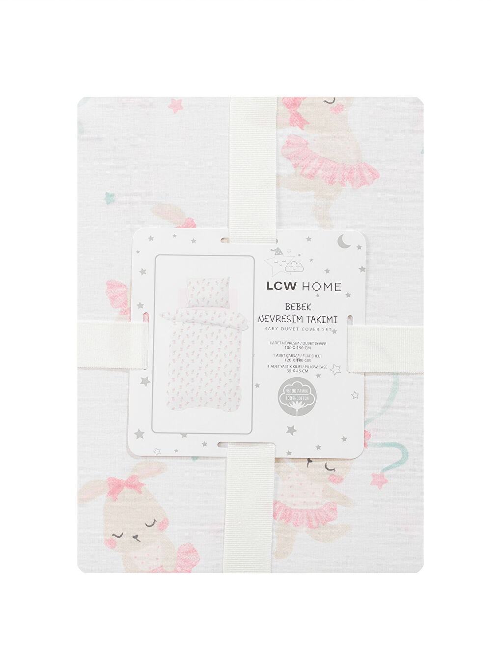 Karışık Baskılı Kız Bebek Nevresim Takımı-5