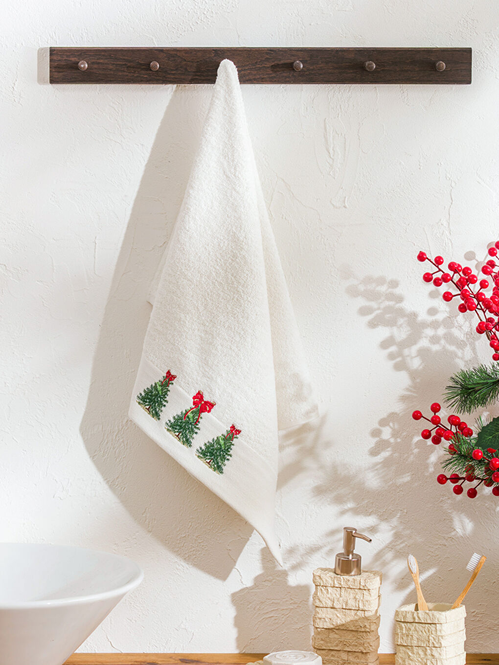 New Year Themed Hand Towel 50x80 cm-1