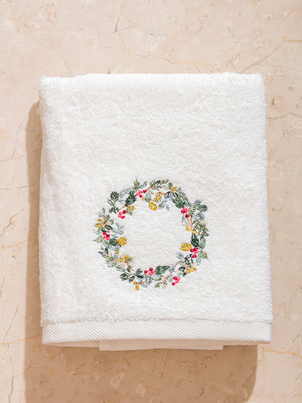 Kokina Embroidered Cotton Face Towel 50x80 cm-2