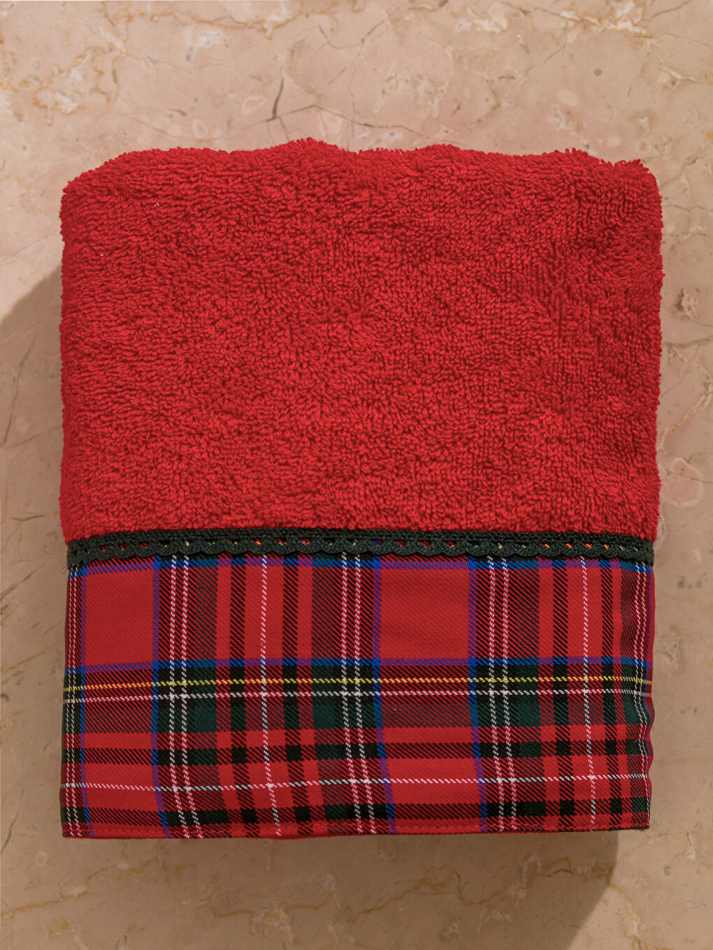 Рождестволық тақырыптағы мақтадан жасалған бетке арналған сүлгі 50x80 см-2