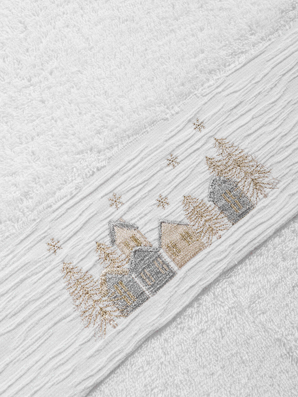New Year Themed Cotton Face Towel 50x80 cm-3