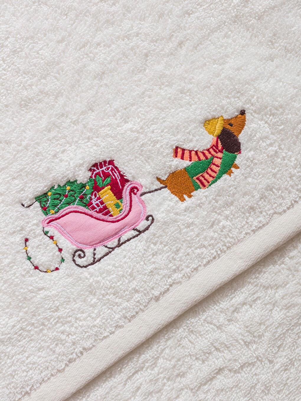 New Year Themed Cotton Face Towel 50x80 cm-3