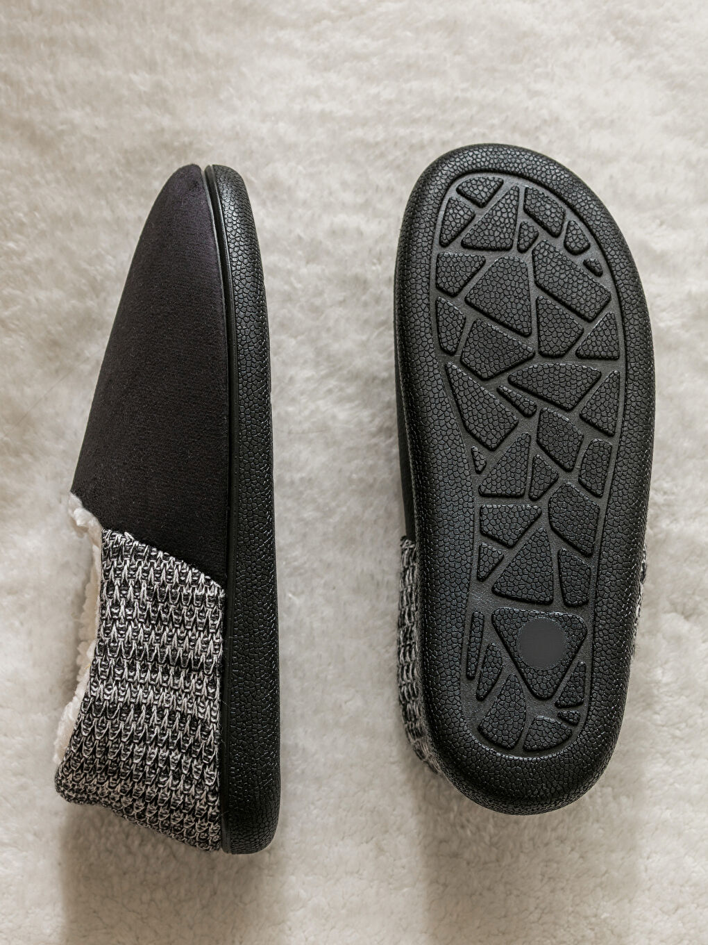 Siyah İçi Kürklü Erkek Ev Botu Panduf-3