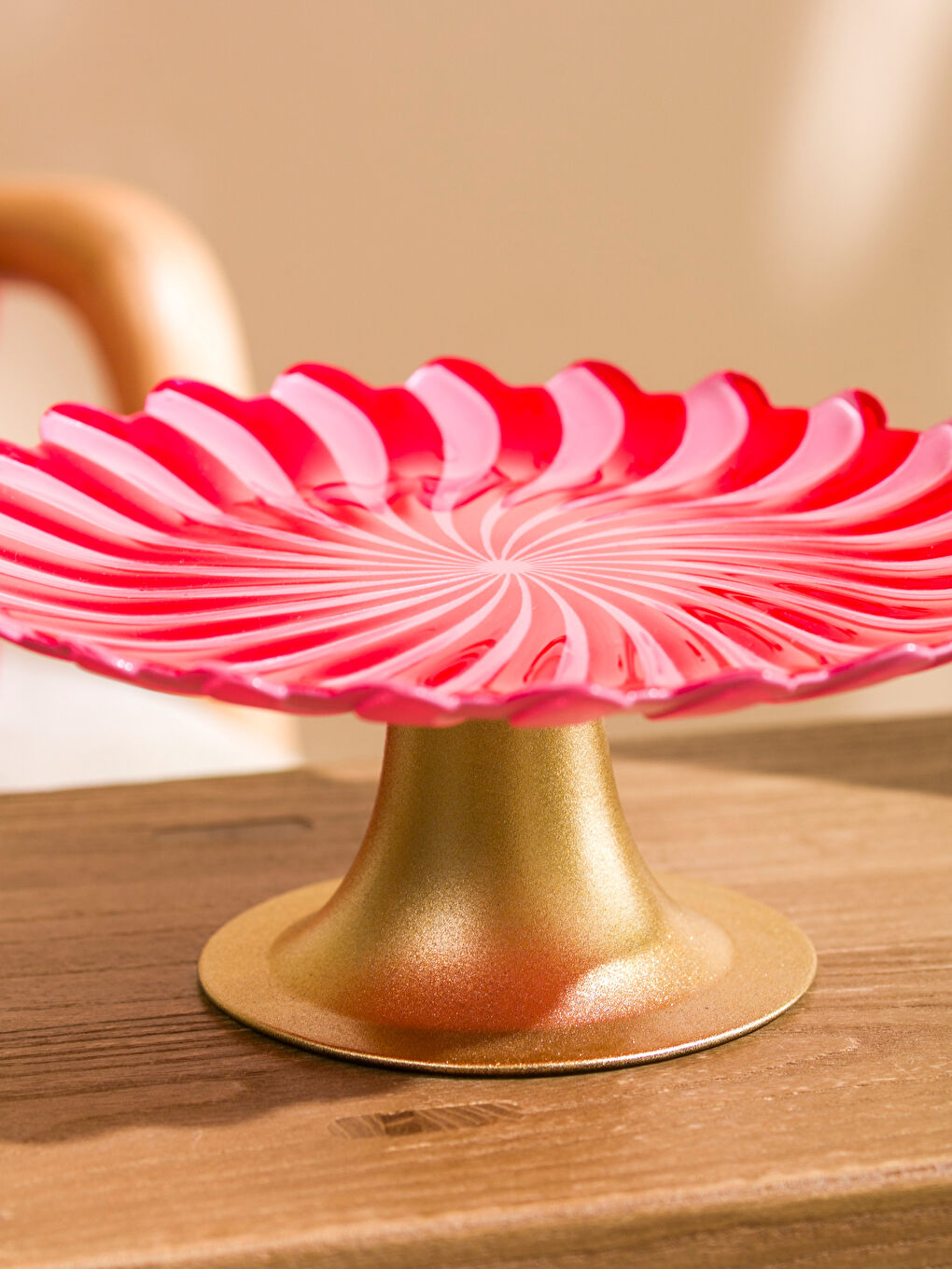 Footed Glass Cake Stand 21 cm-2