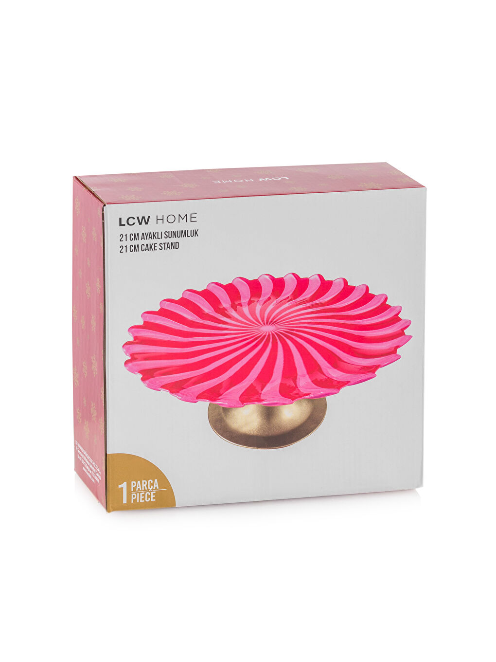 Footed Glass Cake Stand 21 cm-3