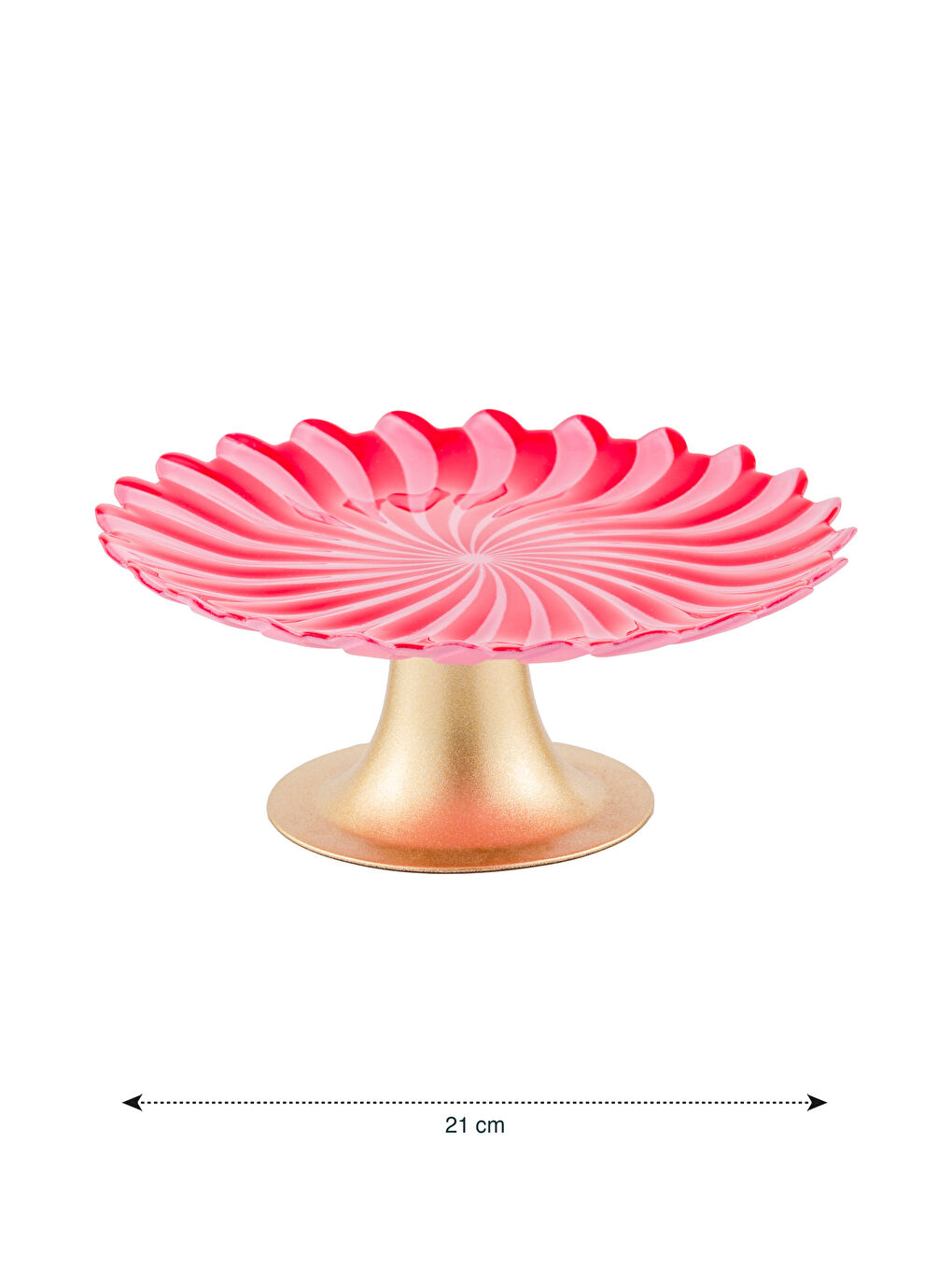 Footed Glass Cake Stand 21 cm-4