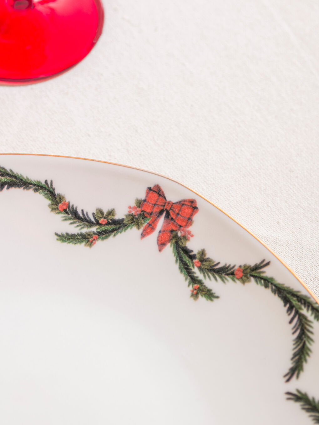 Bow Printed Porcelain 	Serving Platter 26 cm-2