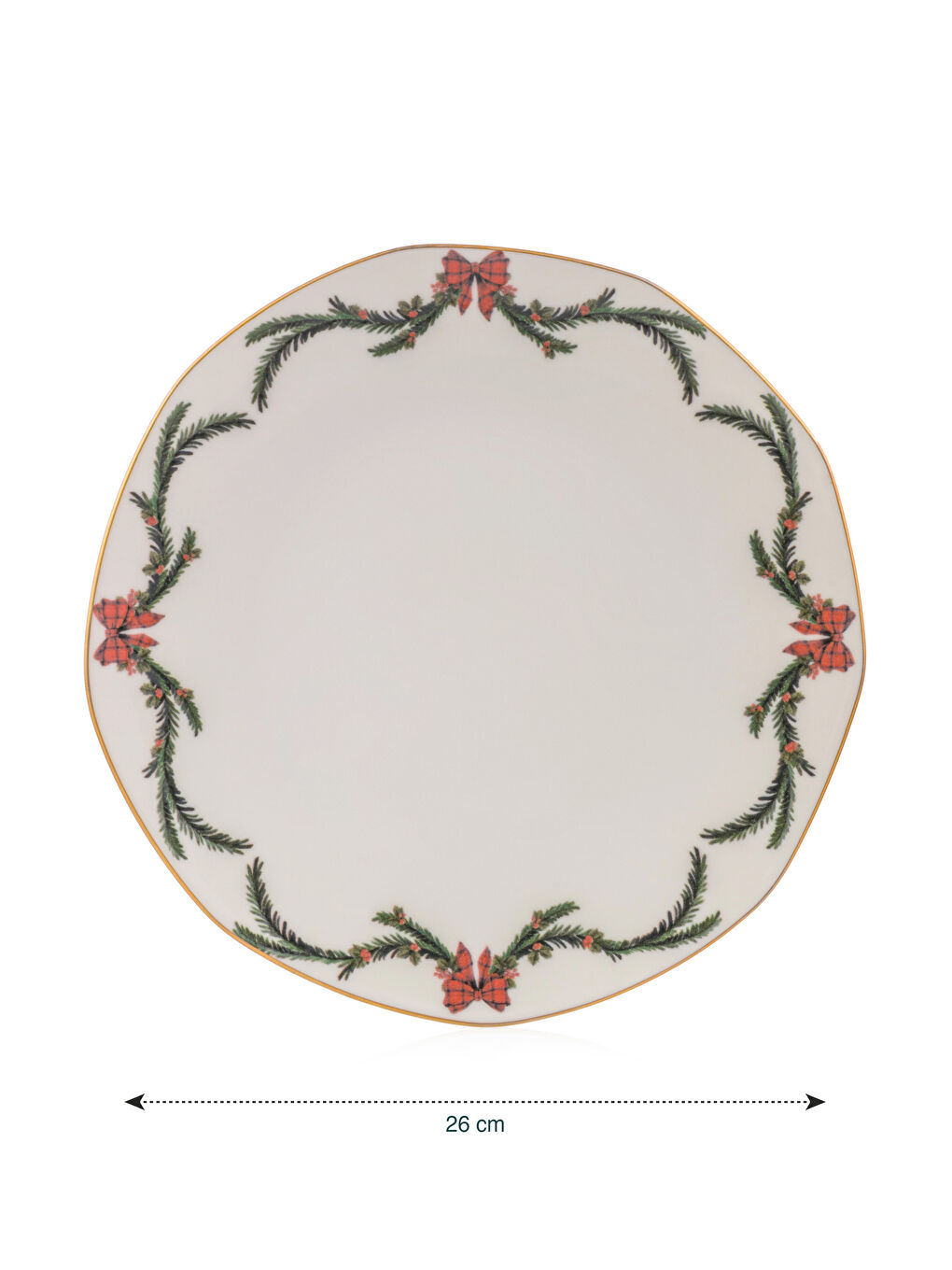 Bow Printed Porcelain 	Serving Platter 26 cm-3
