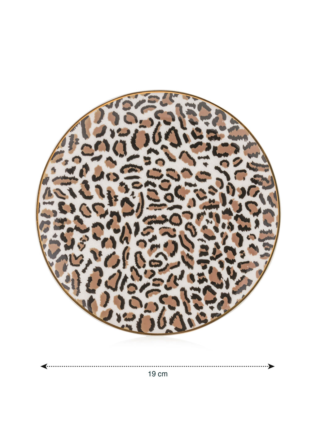 Leopard Patterned Porcelain Cake Plate 19 cm-3