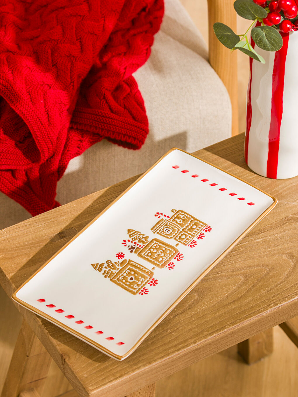 Printed Ceramic Serving Plate 28 cm-1