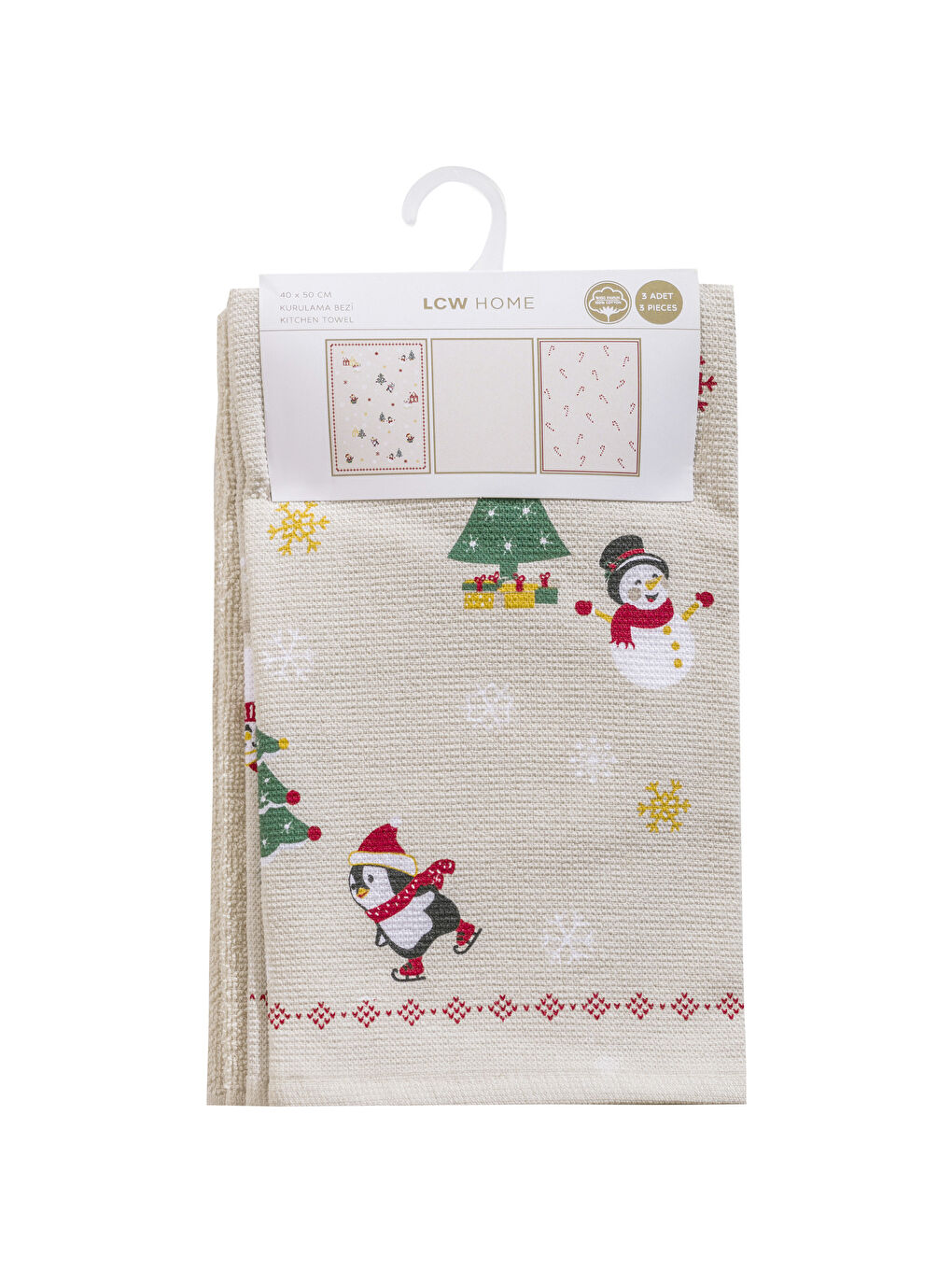 New Year's Themed Tea Towel 3-Piece 40x50 Cm-3