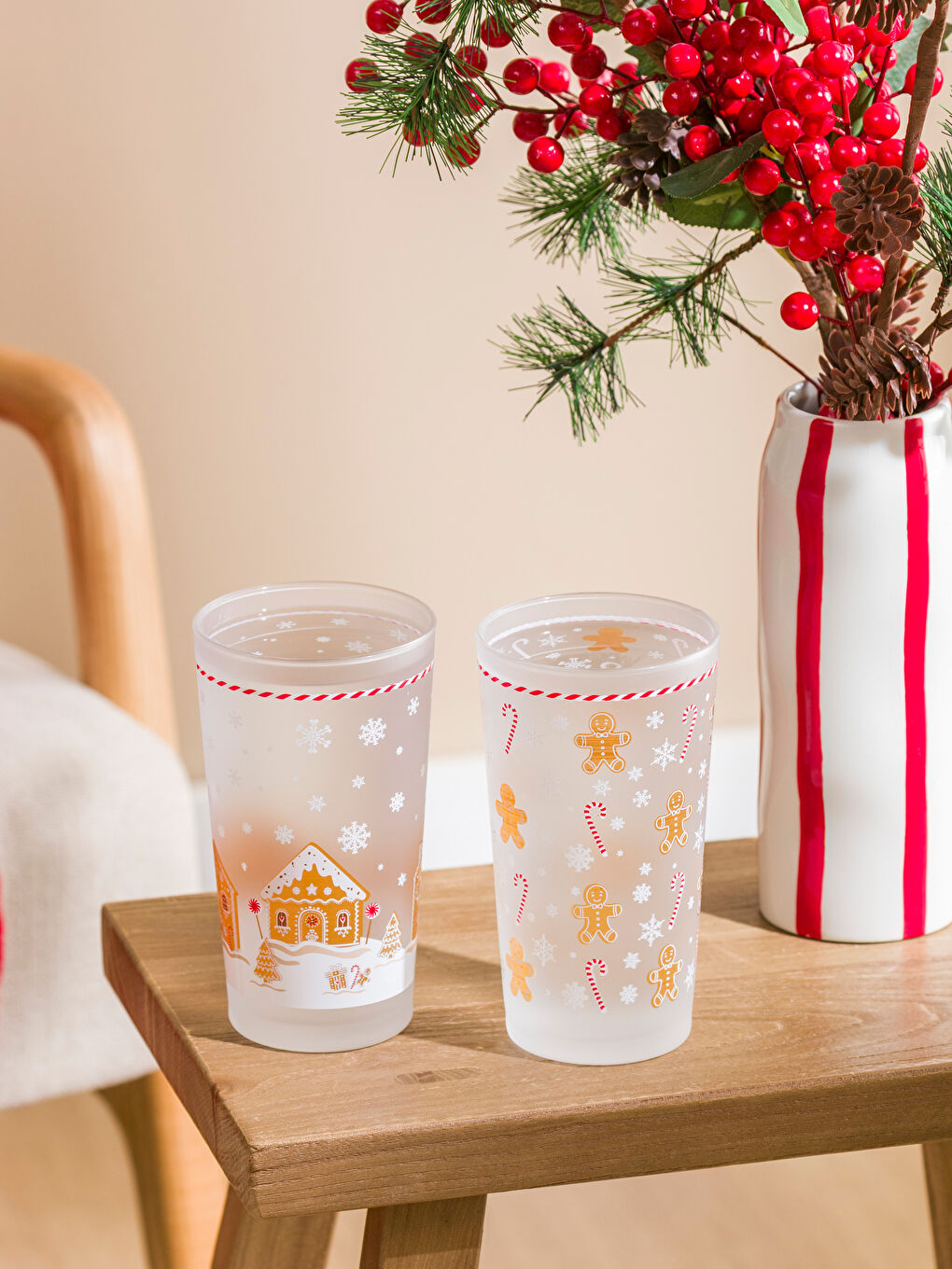 Christmas Themed Glass Set 2'li 570 ml
