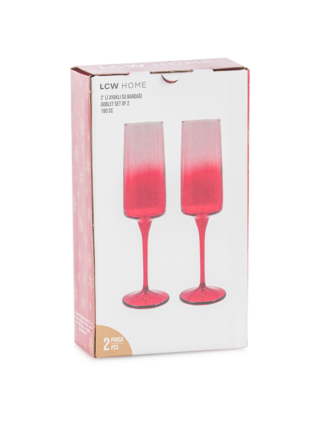Glass Footed Water Glass Set 2'li 190 Ml-3