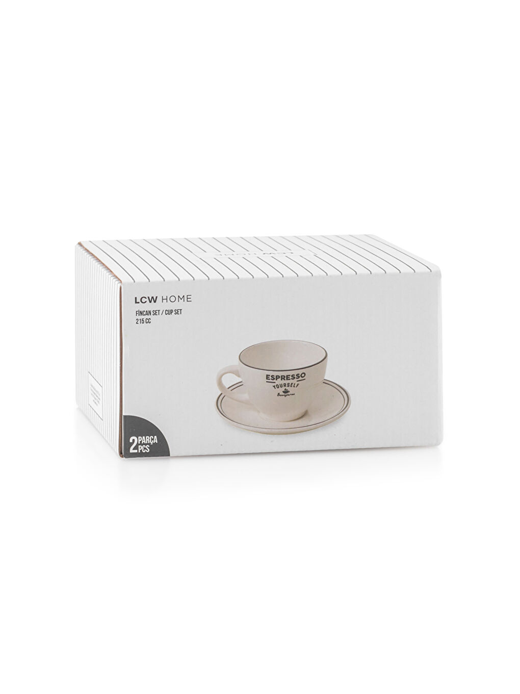 Ekru Baskılı Seramik Espresso Fincanı 215 ml-3