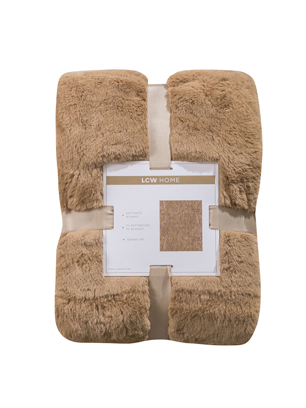 Bej Pelüş Tv Battaniyesi 120x160 cm-3