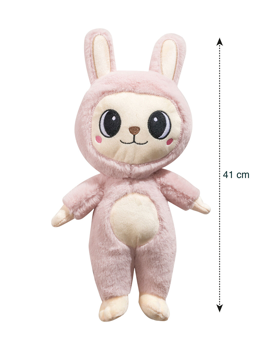 Pembe Tavşan Figürlü Pelüş Bebek Kırlent 41 cm-3