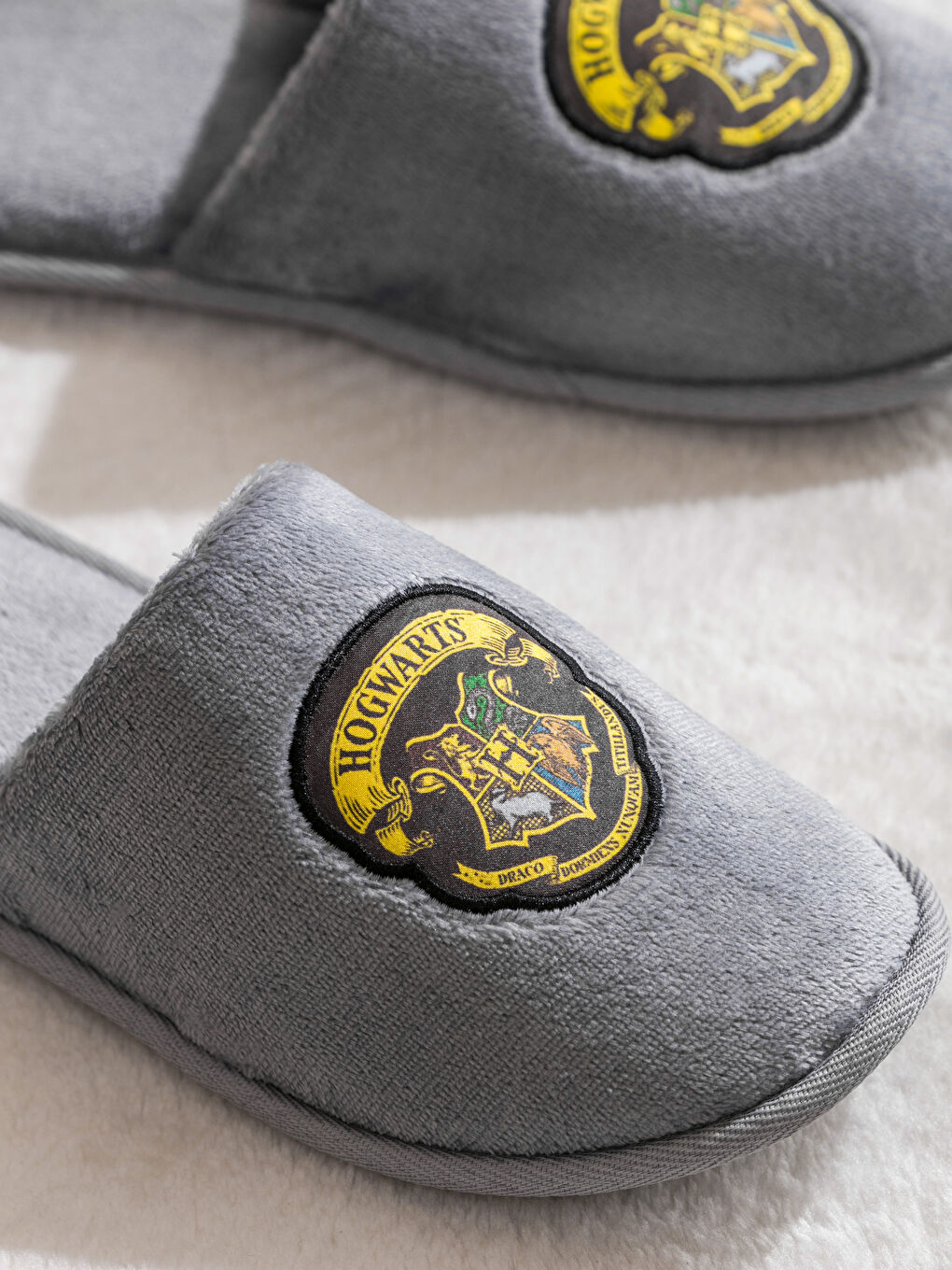 Harry Potter Printed Plush Men's Home Slippers-5