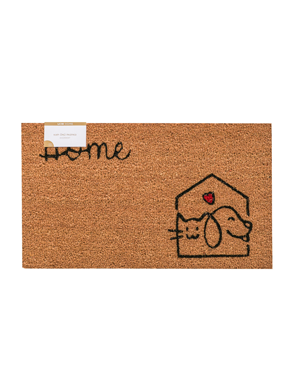 Karışık Home Yazı Baskılı Kapı Önü Paspası 35x60 cm-3