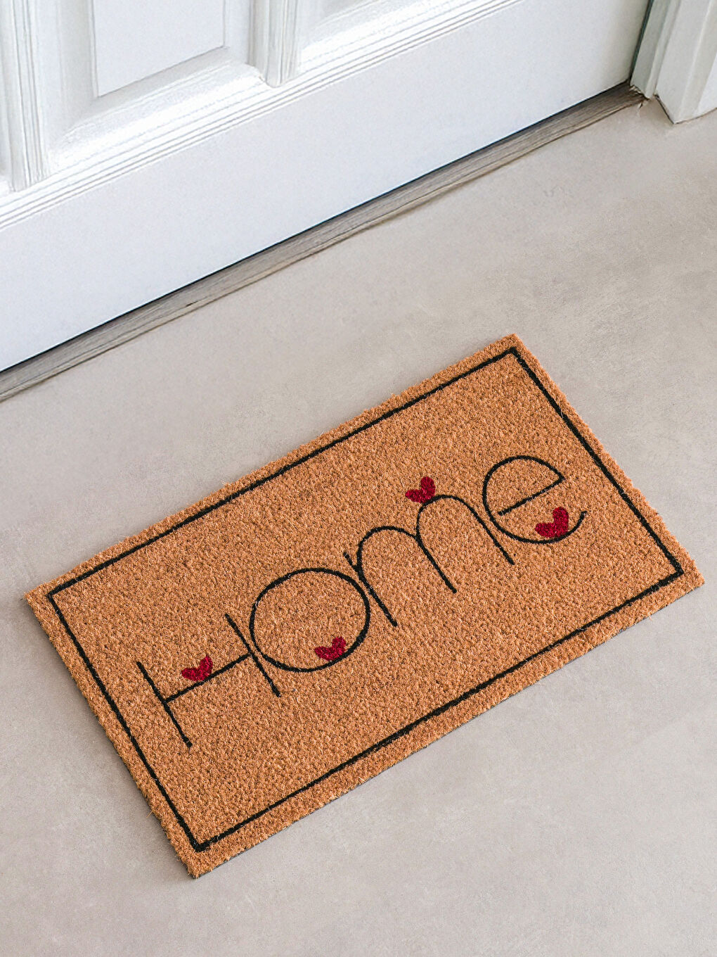 Karışık Home Yazı Baskılı Kapı Önü Paspası 60x35 cm