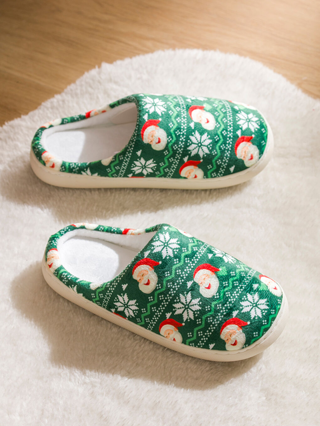 Рождественские Женские Домашние Тапочки-1