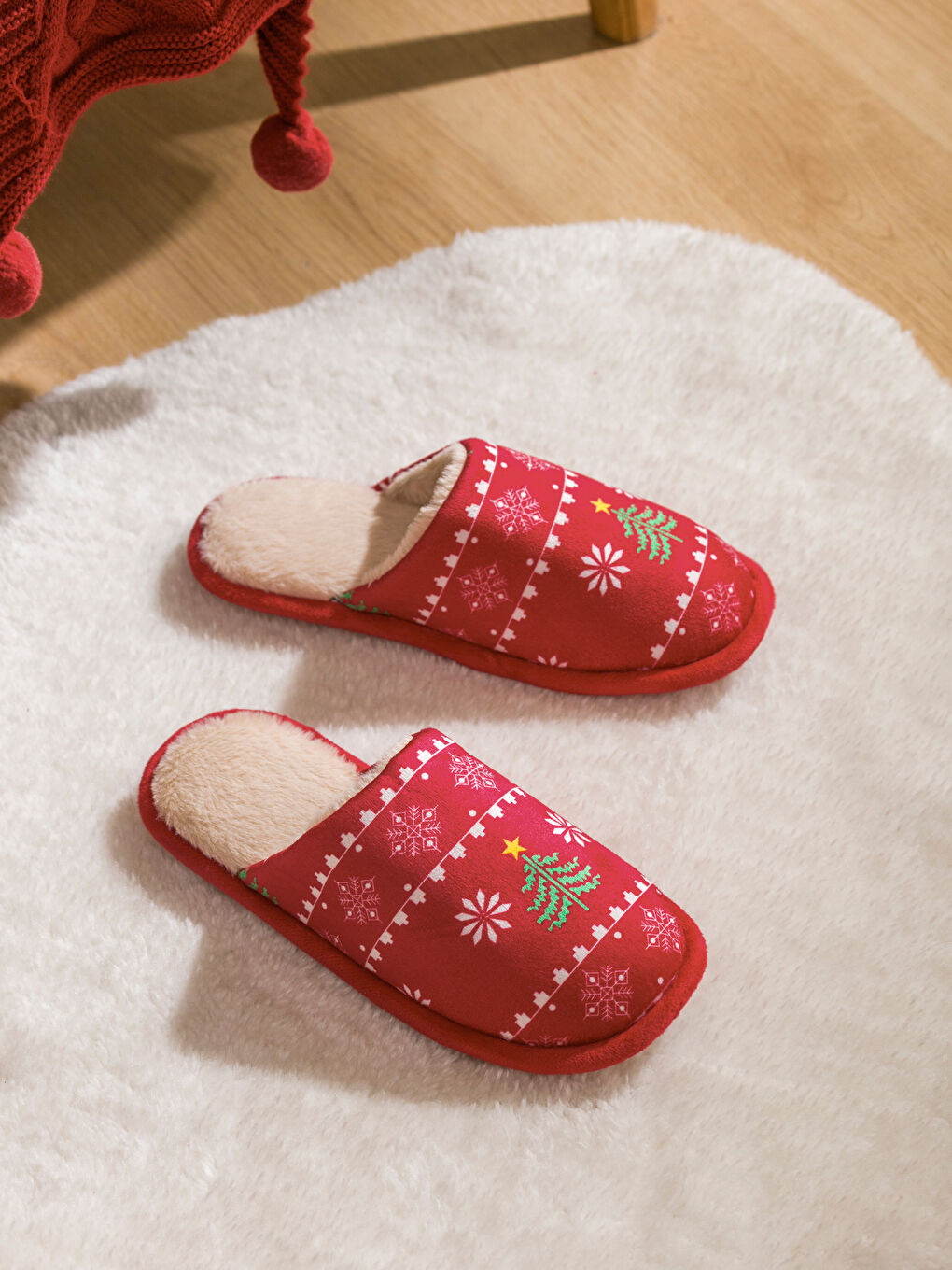 Yılbaşı Temalı Kadın Ev Terliği-1