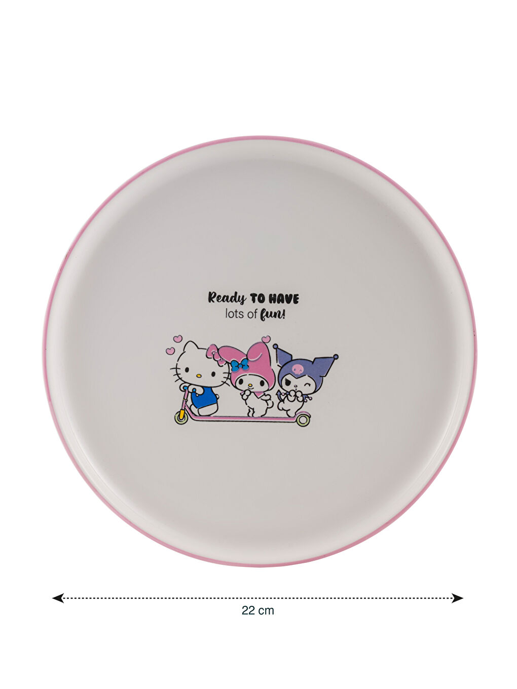 Kuromi Printed Ceramic Cake Plate 22 cm-3