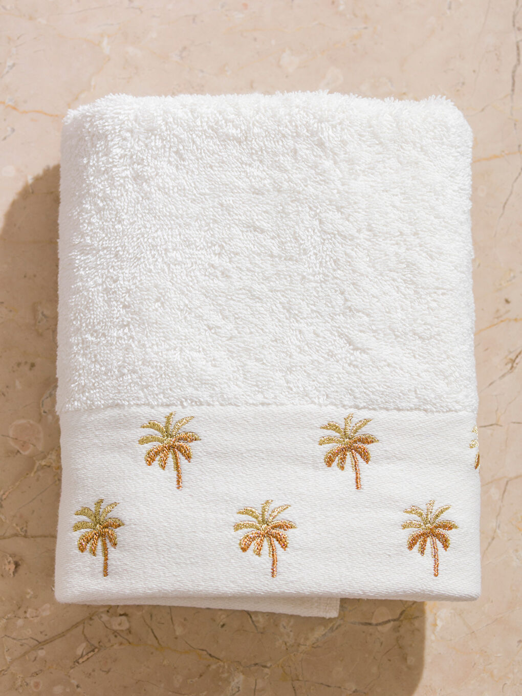 LCW HOME Embroidered Cotton Face Towel 50x80 cm -W5KG60Z8-EEW