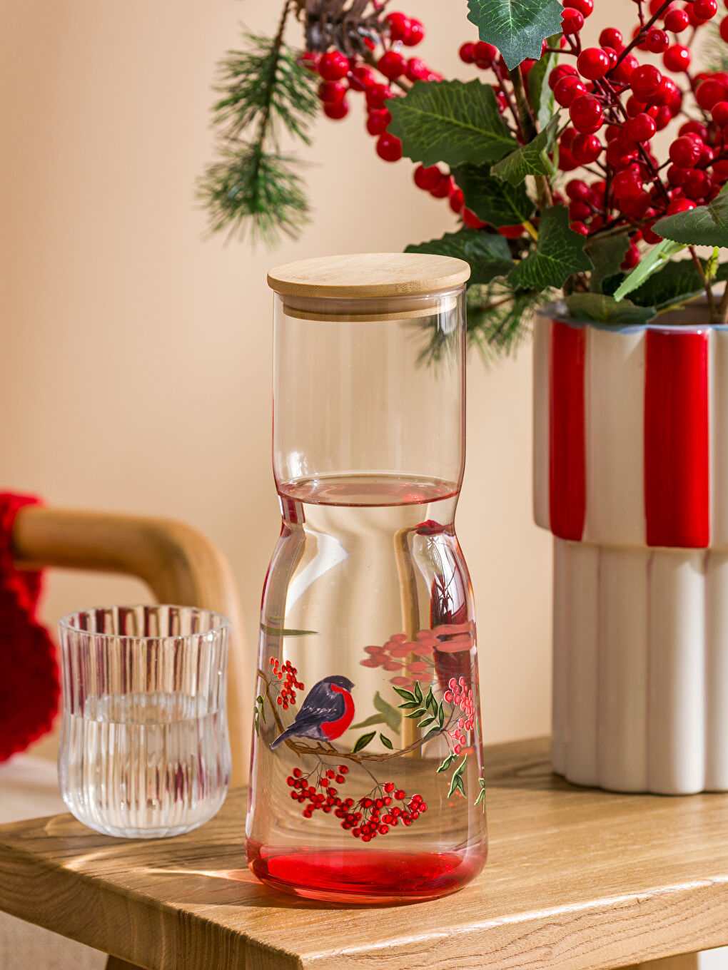 Karışık Baskılı Cam Sürahi 1000 ml