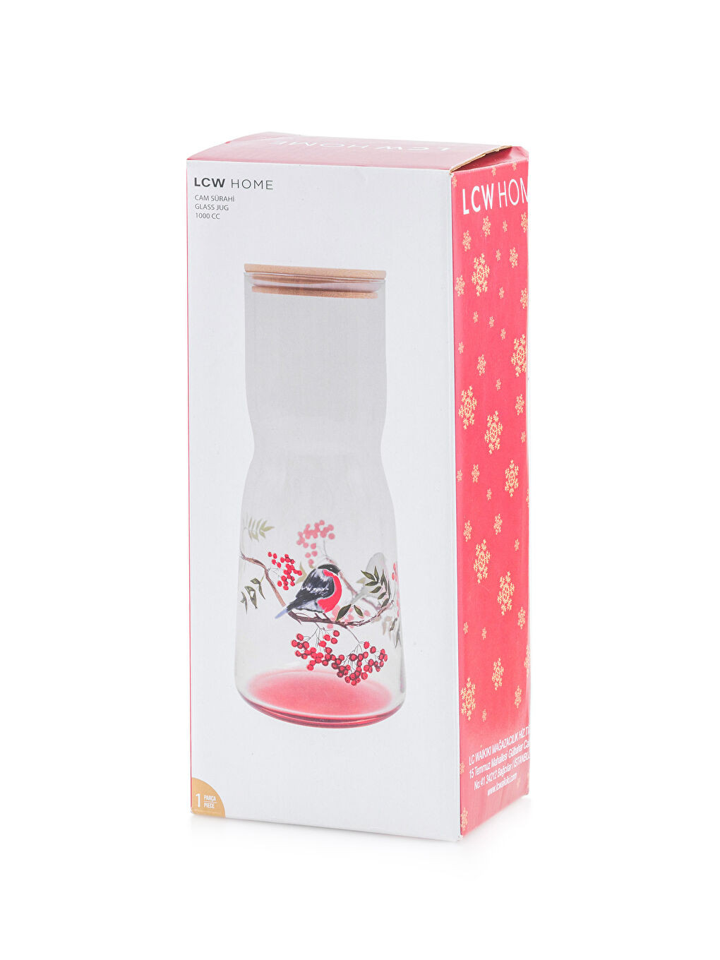 Karışık Baskılı Cam Sürahi 1000 ml-4