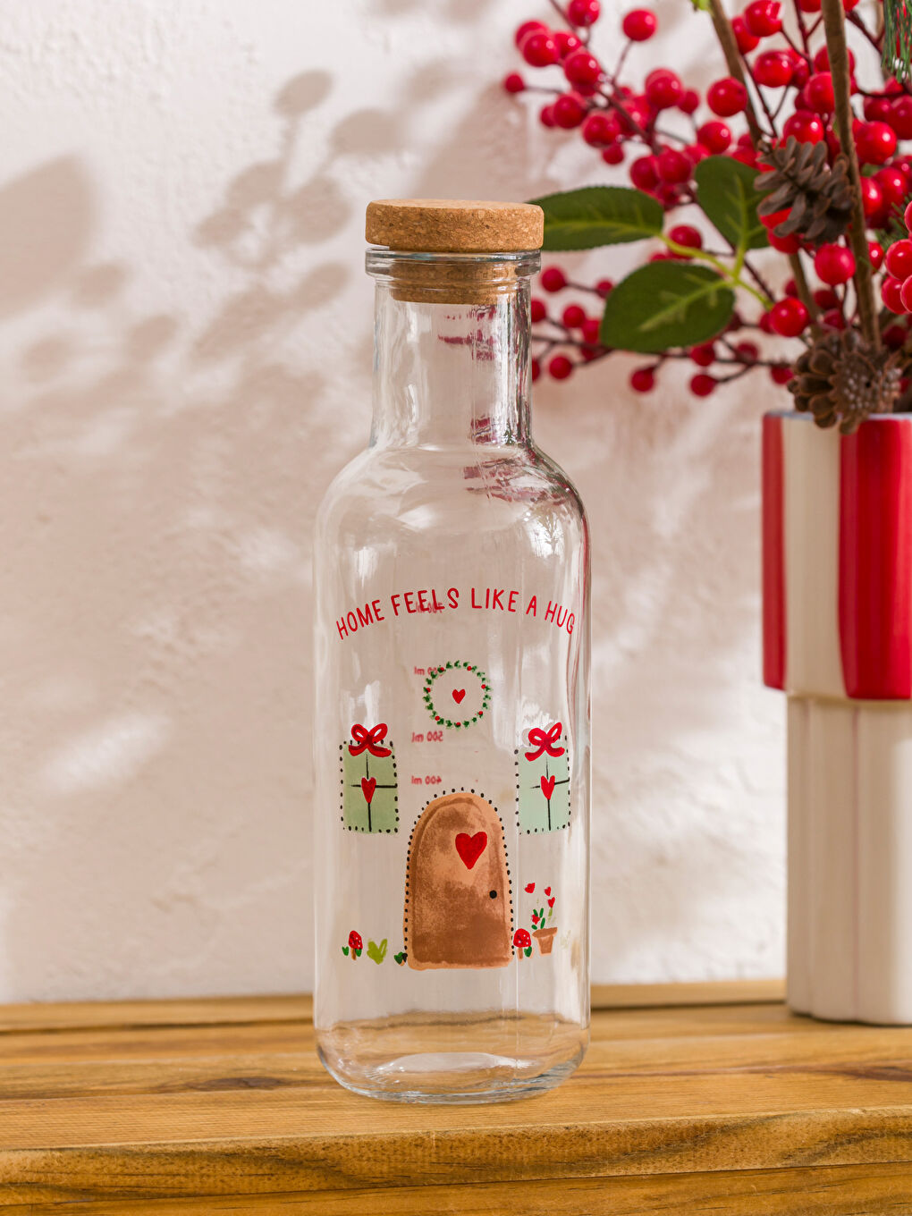 Karışık Baskılı Cam Sürahi 1000 ml-2