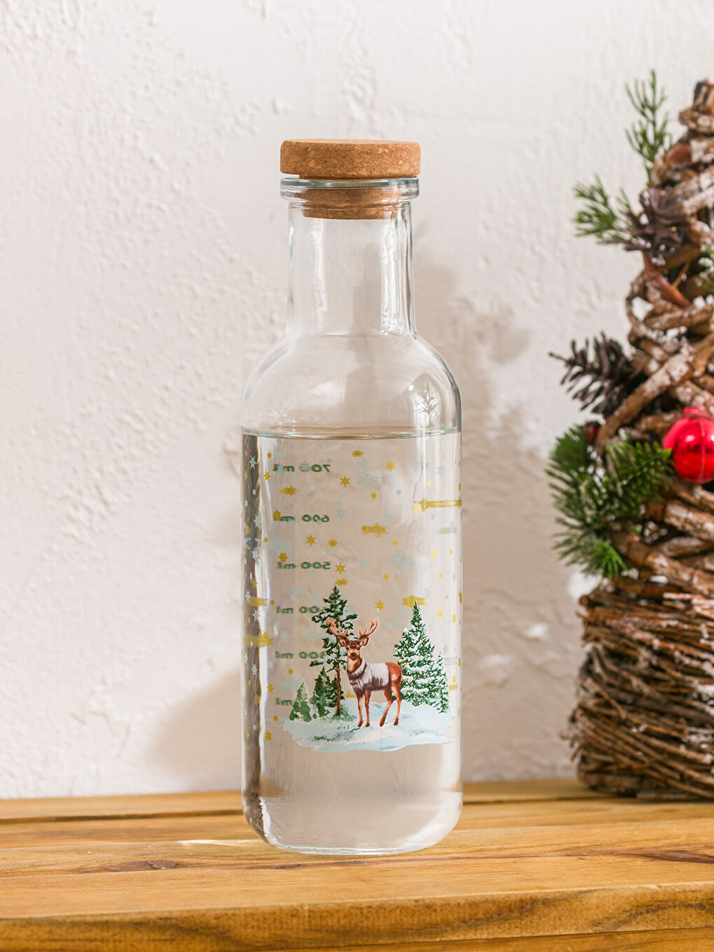 Karışık Baskılı Cam Sürahi 1000 ml