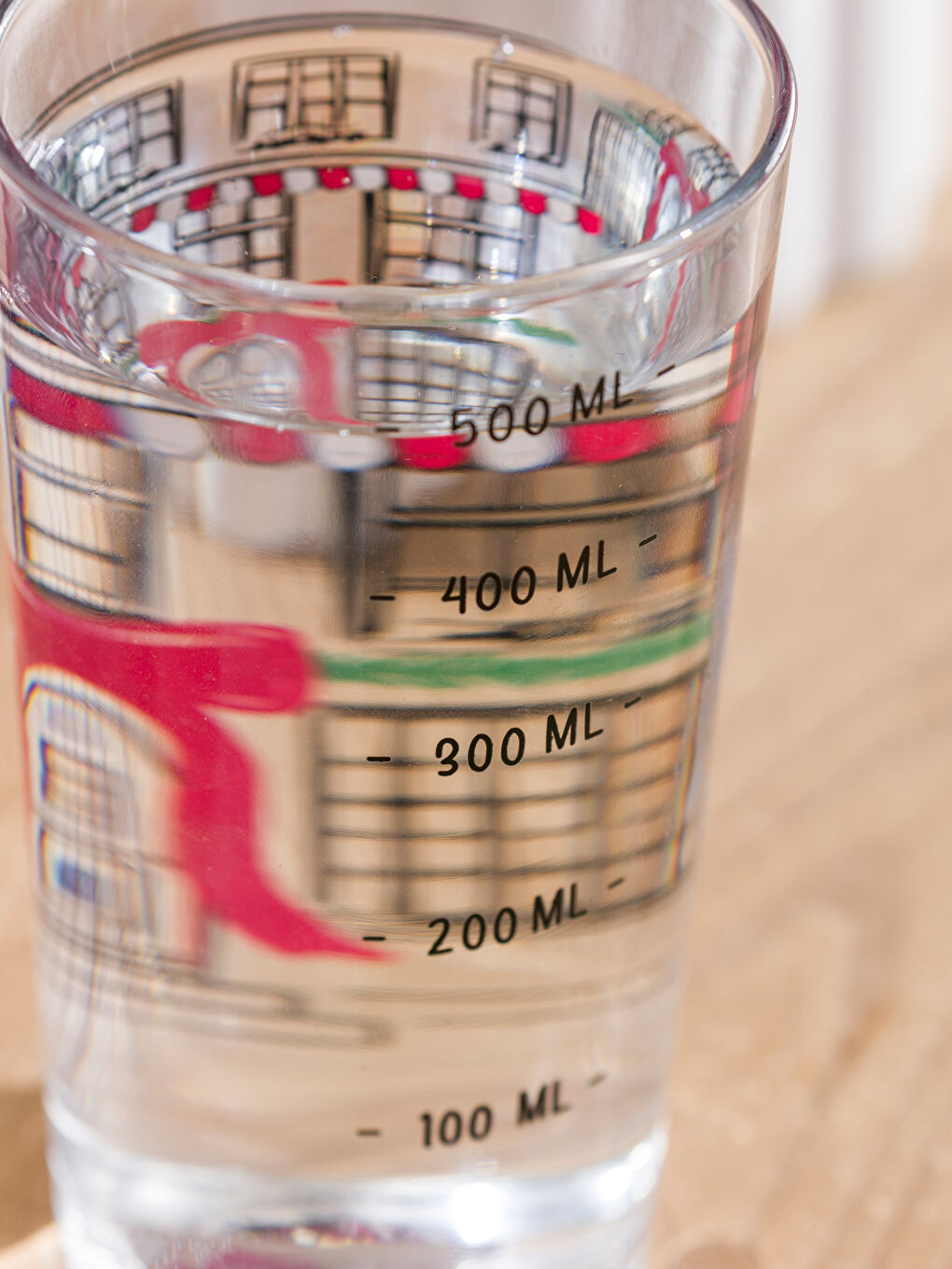 Рождестволық тақырыптағы шыны стақан 500 мл-3