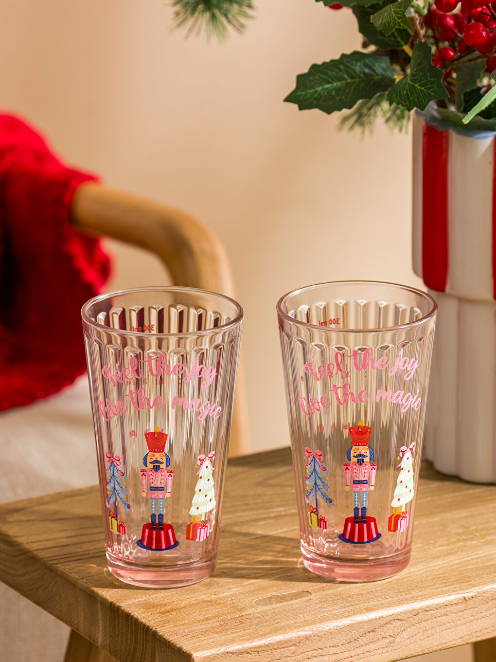 Karışık Kurşun Asker Baskılı Cam Bardak Seti 2'li 420 ml-1