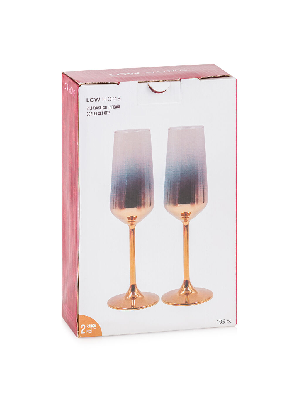 Су стақаны аяқшалы 2 данадан тұратын 195 мл-3