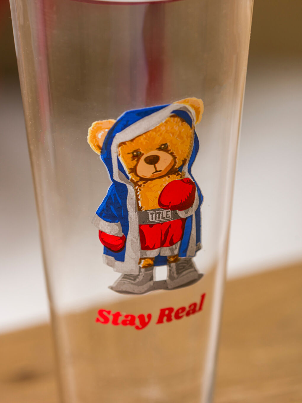 Karışık Ayı Teddy Baskılı Cam Bardak 500 ml-1