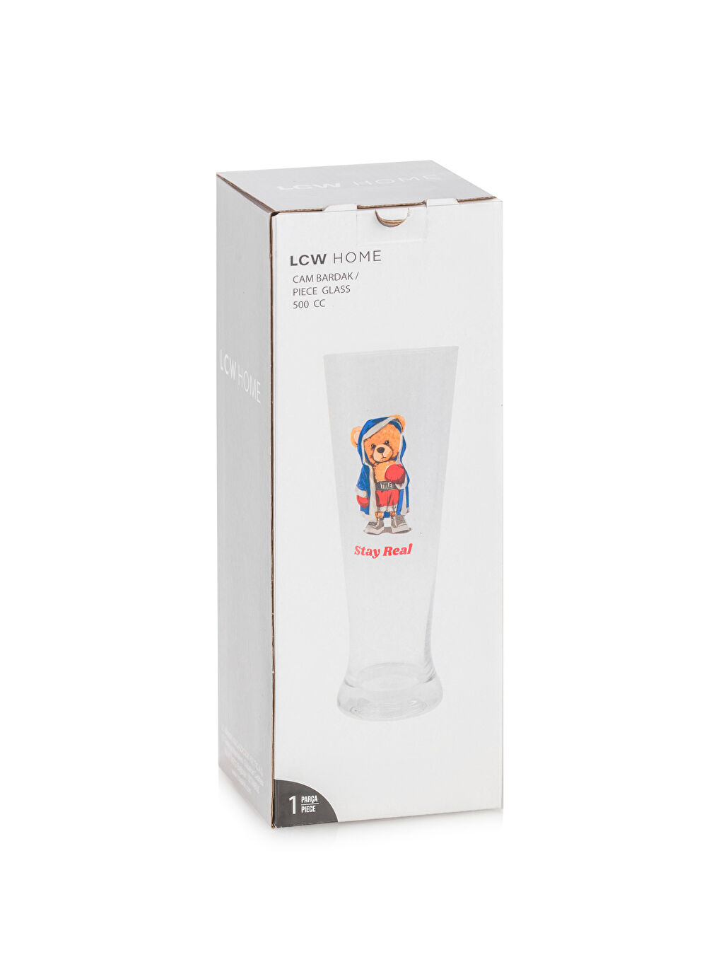 Karışık Ayı Teddy Baskılı Cam Bardak 500 ml-2