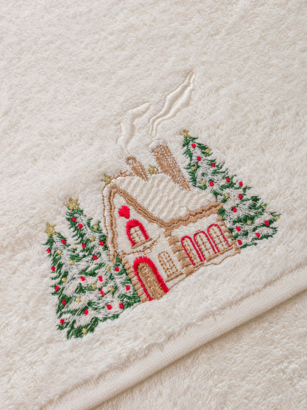 New Year Themed Cotton Face Towel 50x80 cm-3