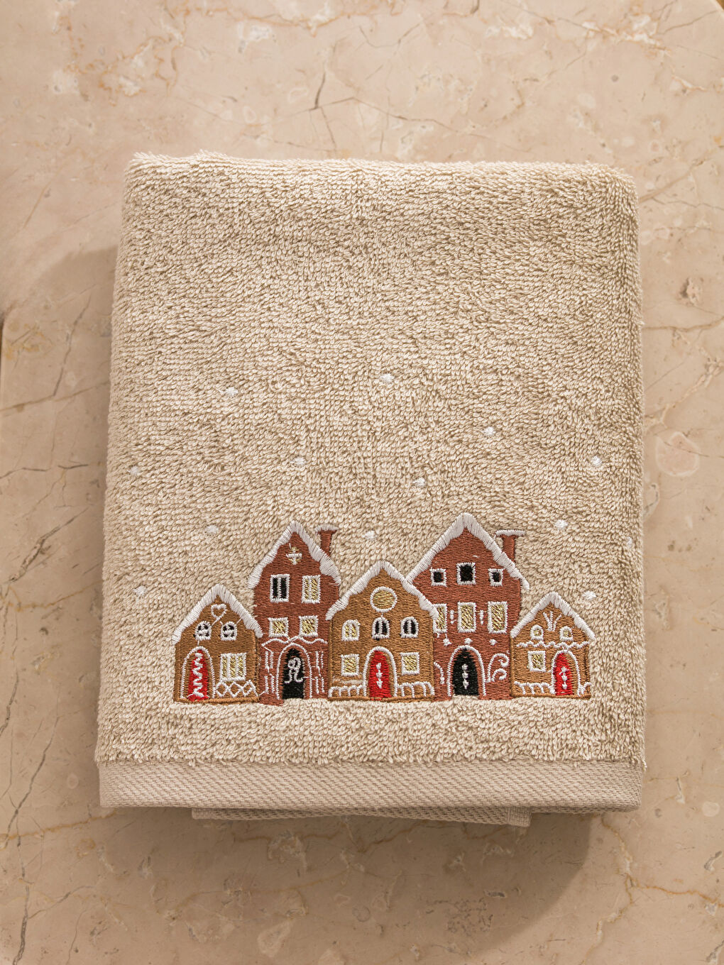Cookie House Embroidered Face Towel 50x80 cm-2