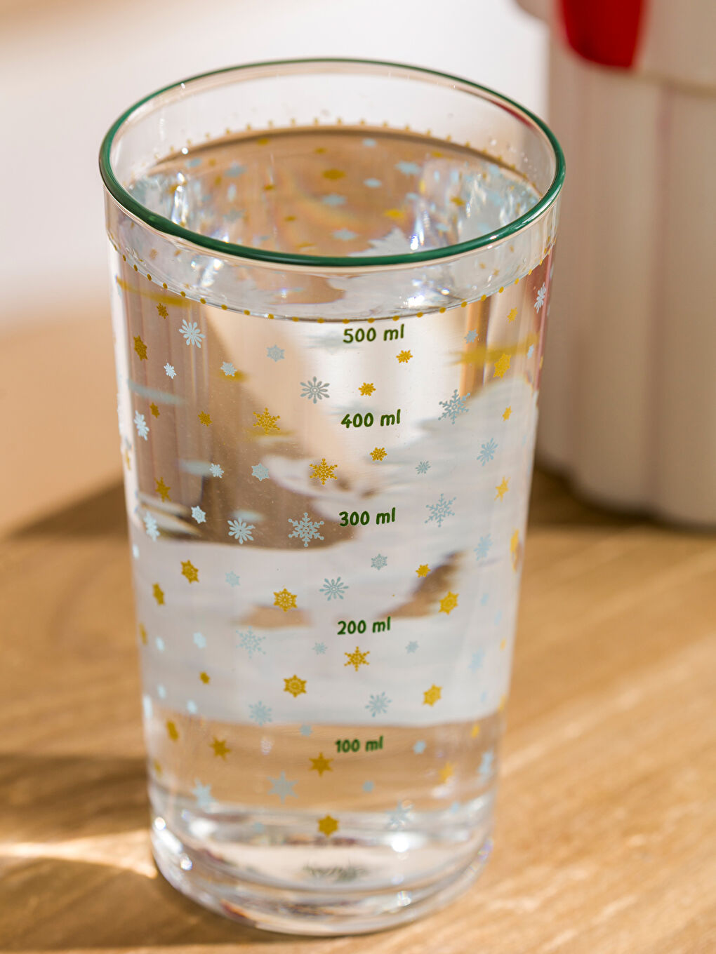 Рождестволық тақырыптағы шыны стақан 570 мл-3