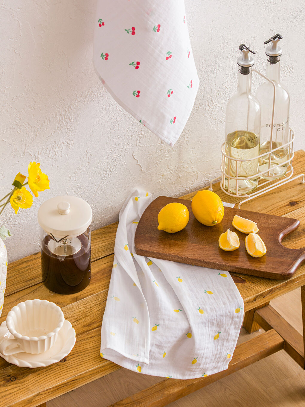 Karışık Pamuklu Baskılı Kurulama Bezi 2'li 40x60 cm-2