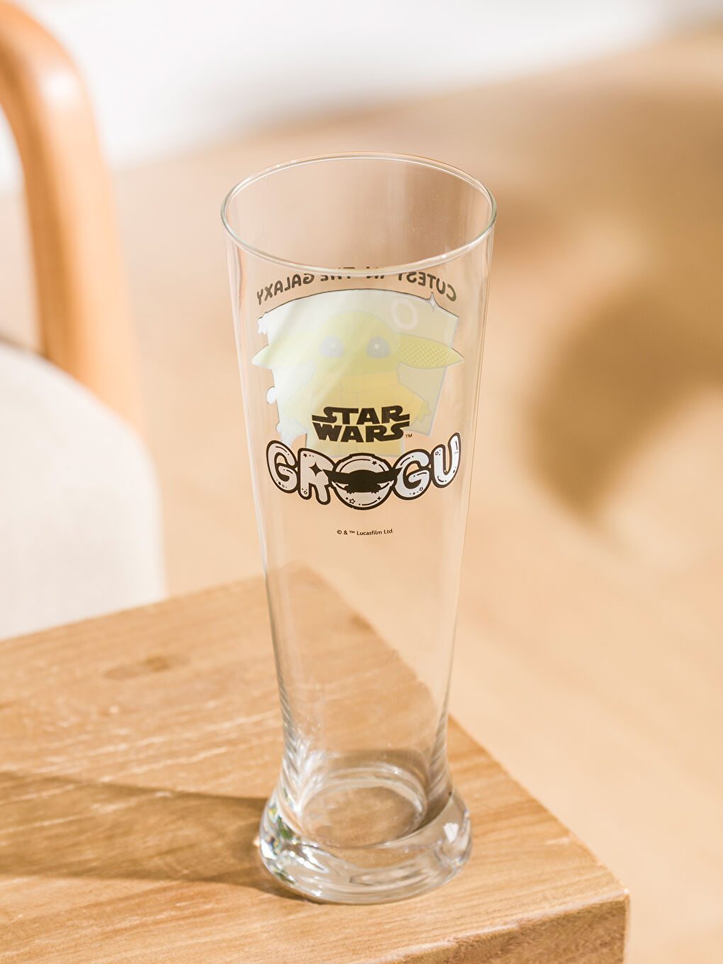 Karışık Baby Yoda Baskılı Cam Bardak 500 ml-1