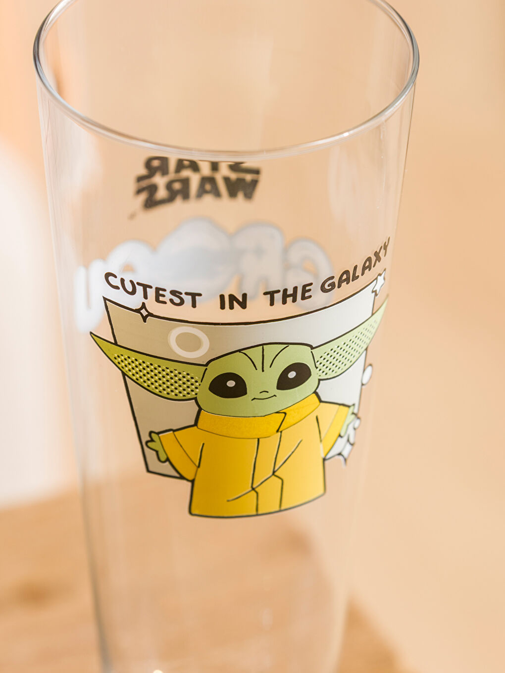 Karışık Baby Yoda Baskılı Cam Bardak 500 ml-2