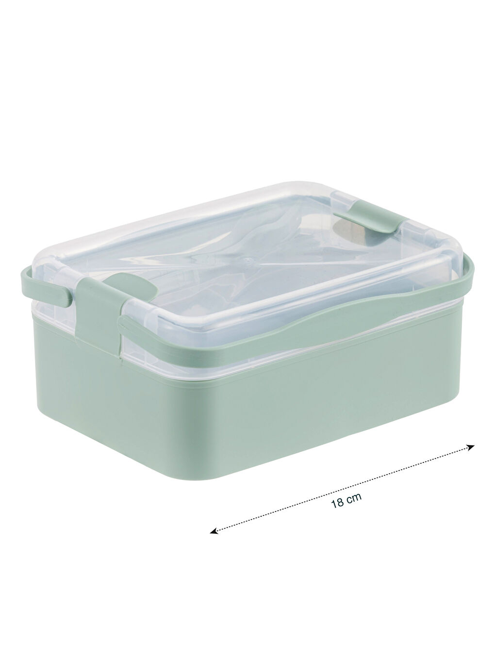 Yeşil Kilit Kapaklı Lunch Box Saklama Kabı-4