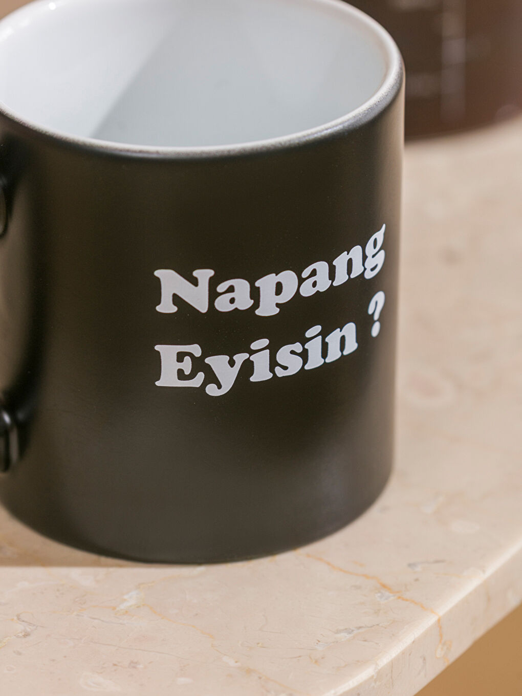 Karışık Yazı Baskılı Seramik Kupa 320 ml-2