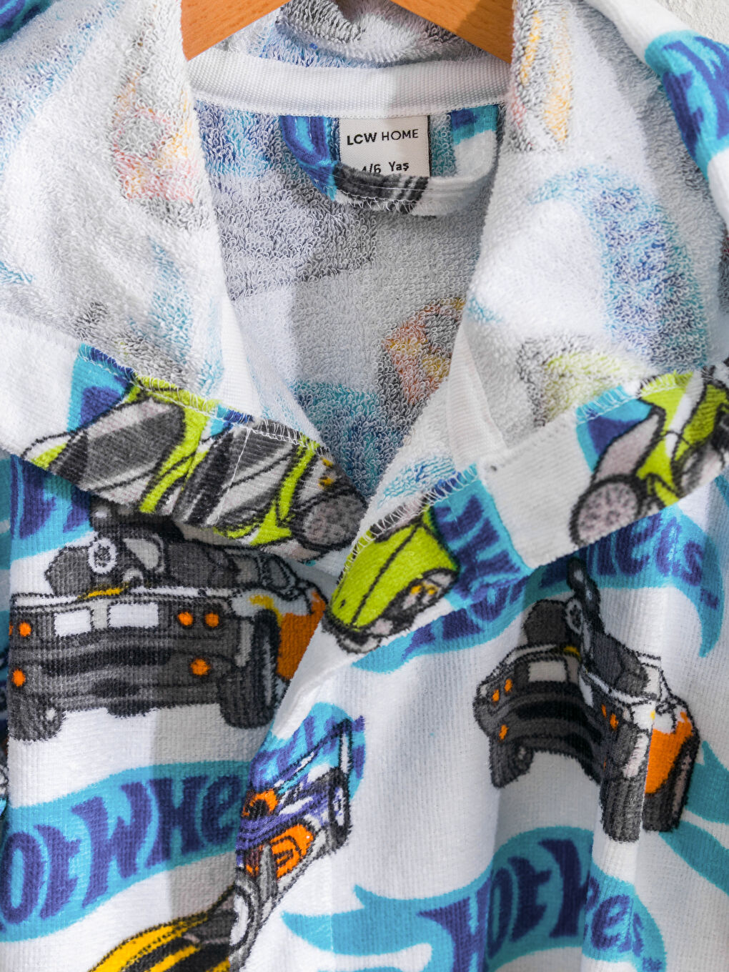 Karışık Hot Wheels Baskılı Erkek Çocuk Bornoz-2