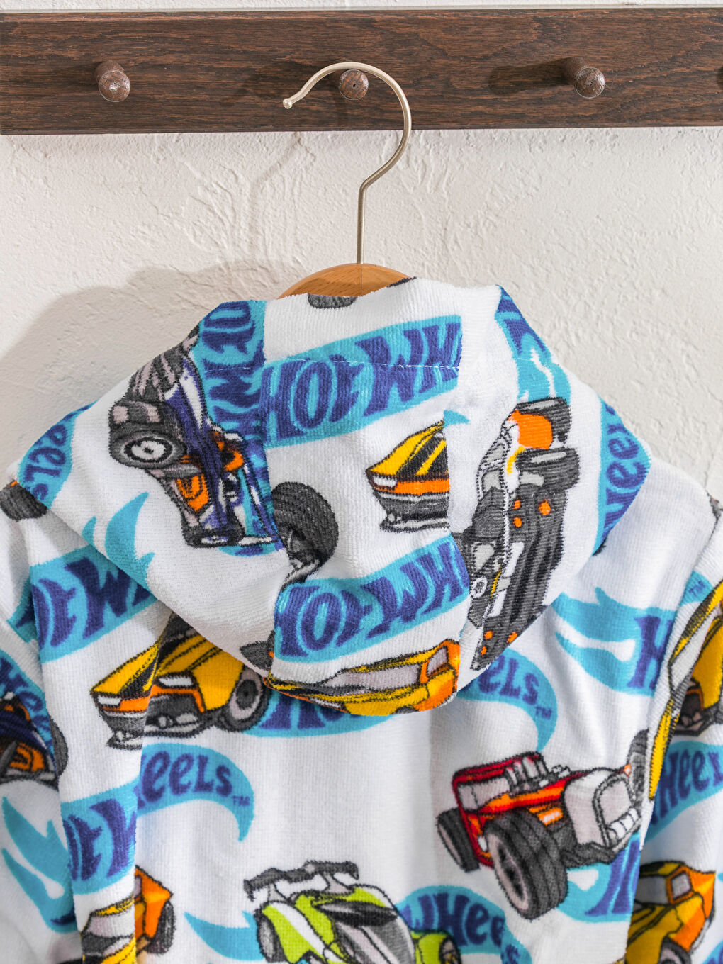 Karışık Hot Wheels Baskılı Erkek Çocuk Bornoz-3