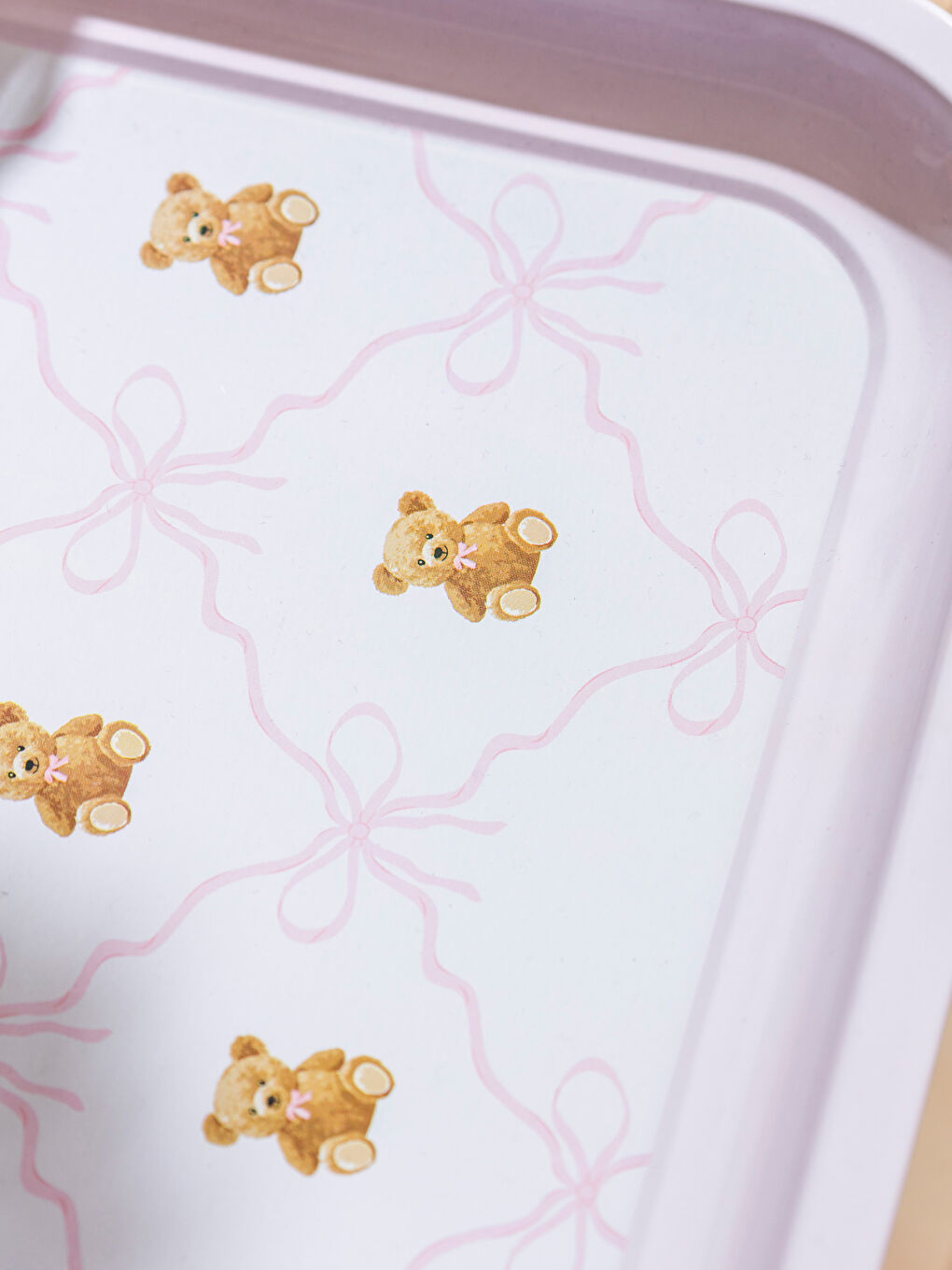 Karışık Ayı Baskılı Metal Tepsi 29 cm-2