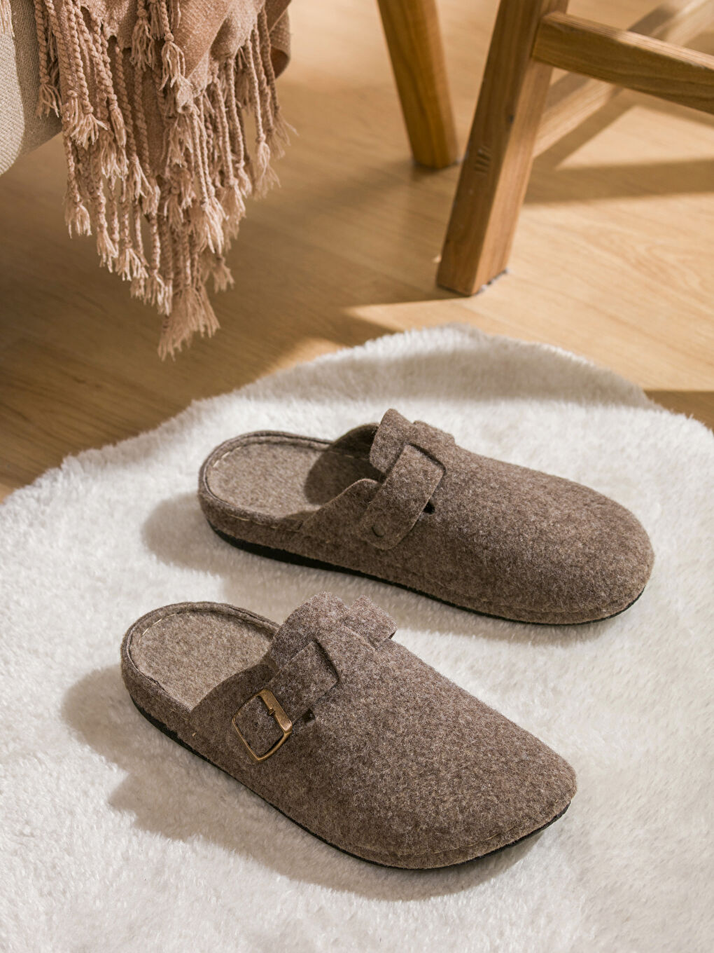 Bej Erkek Ev Terliği-1